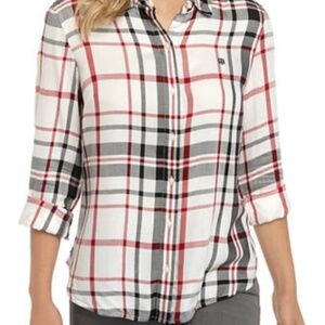 Tommy Hilfiger Women's Roll Tab Plaid Shirt